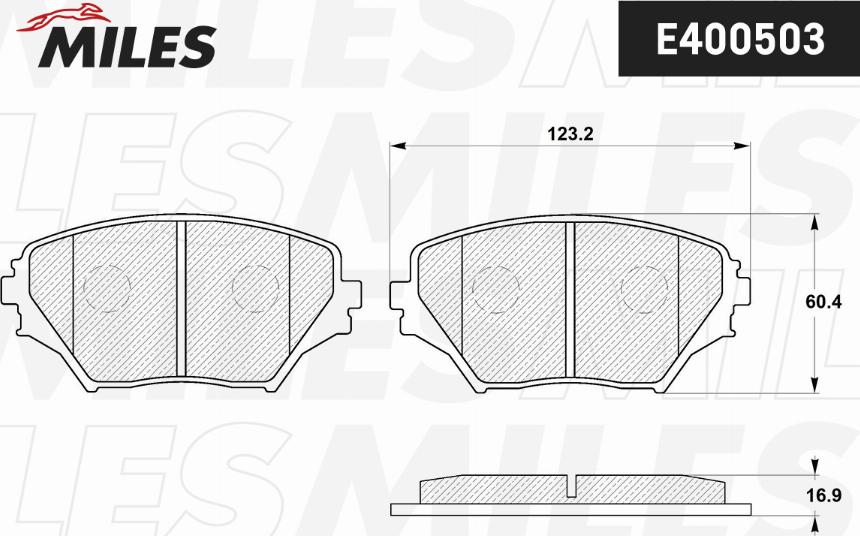 Miles E400503 - Kit de plaquettes de frein, frein à disque cwaw.fr