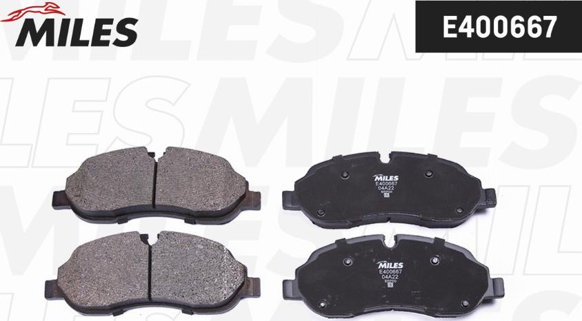 Miles E400667 - Kit de plaquettes de frein, frein à disque cwaw.fr