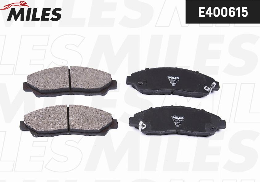 Miles E400615 - Kit de plaquettes de frein, frein à disque cwaw.fr