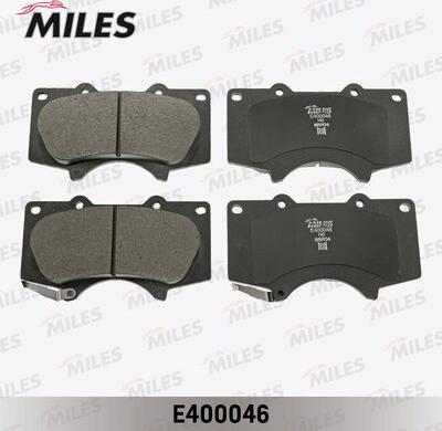 Miles E400046 - Kit de plaquettes de frein, frein à disque cwaw.fr