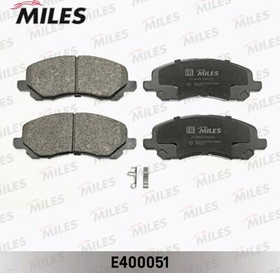 Miles E400051 - Kit de plaquettes de frein, frein à disque cwaw.fr