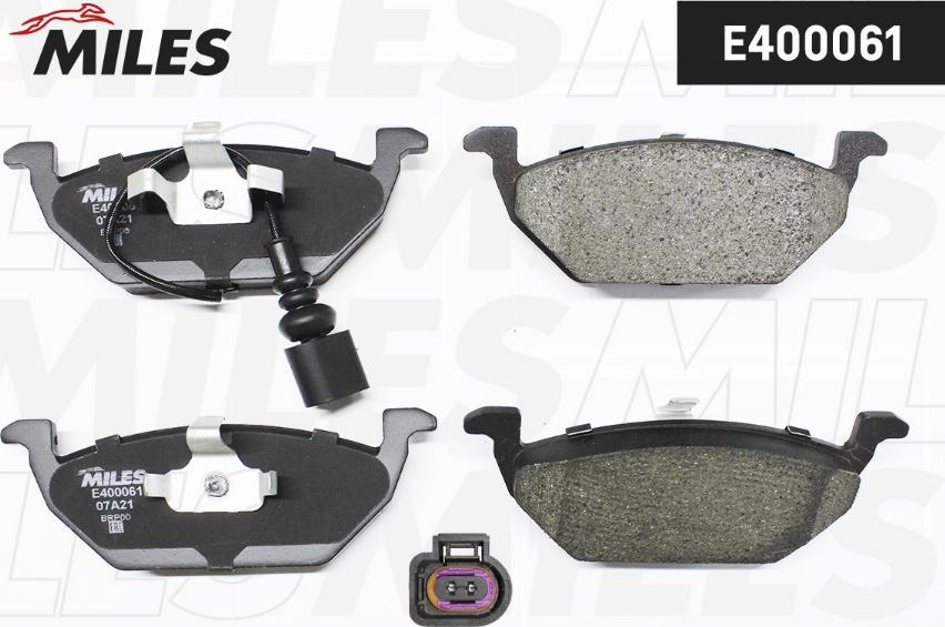 Miles E400061 - Kit de plaquettes de frein, frein à disque cwaw.fr