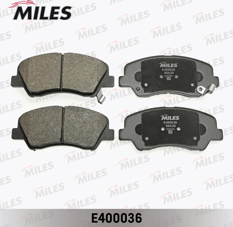 Miles E400036 - Kit de plaquettes de frein, frein à disque cwaw.fr