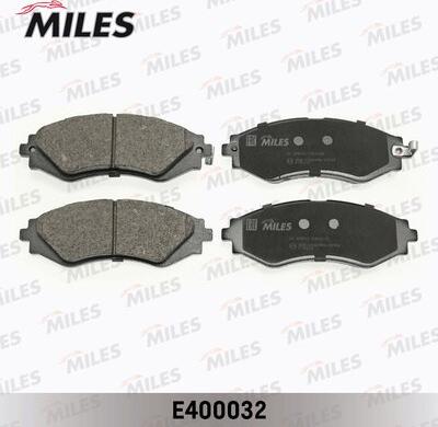 Miles E400032 - Kit de plaquettes de frein, frein à disque cwaw.fr