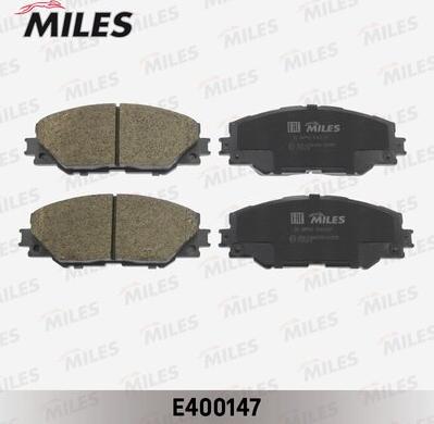 Miles E400147 - Kit de plaquettes de frein, frein à disque cwaw.fr