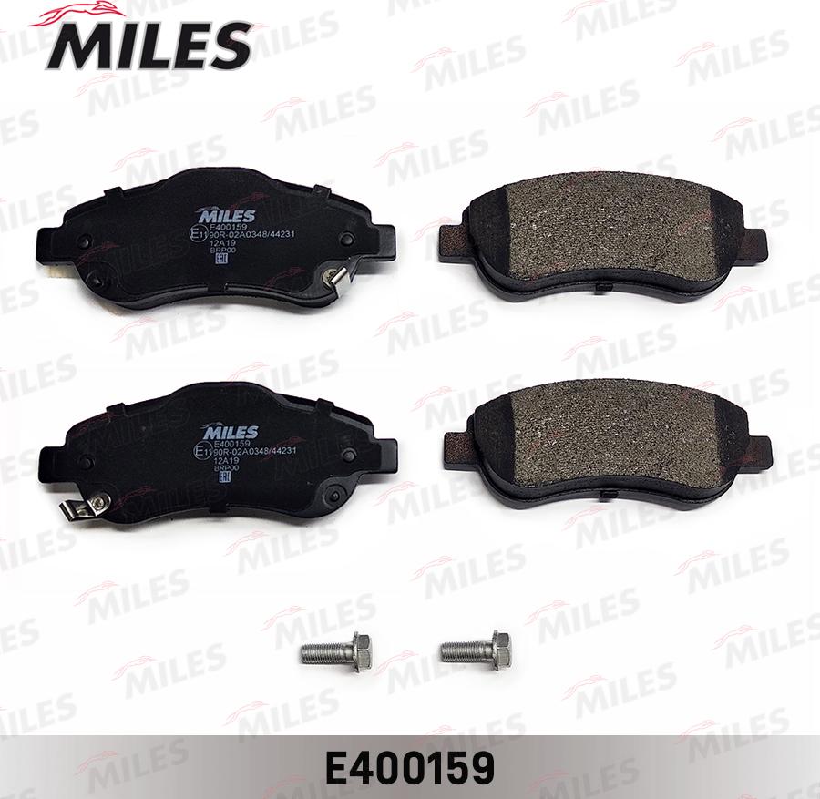 Miles E400159 - Kit de plaquettes de frein, frein à disque cwaw.fr