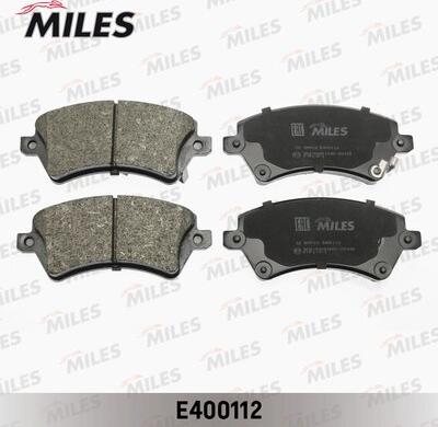 Miles E400112 - Kit de plaquettes de frein, frein à disque cwaw.fr