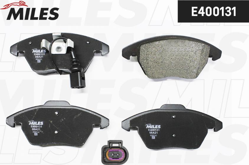 Miles E400131 - Kit de plaquettes de frein, frein à disque cwaw.fr