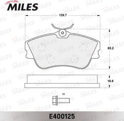 Miles E400125 - Kit de plaquettes de frein, frein à disque cwaw.fr