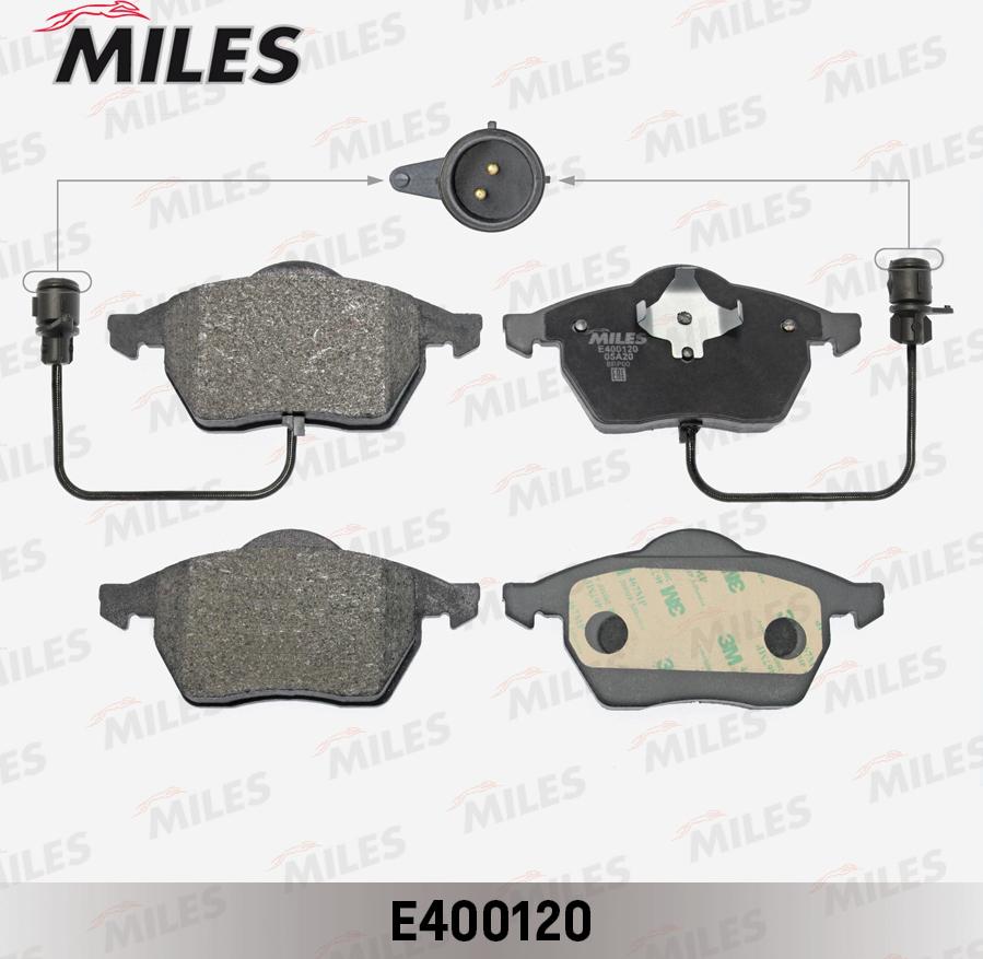 Miles E400120 - Kit de plaquettes de frein, frein à disque cwaw.fr