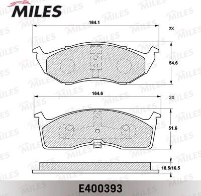 Miles E400393 - Kit de plaquettes de frein, frein à disque cwaw.fr