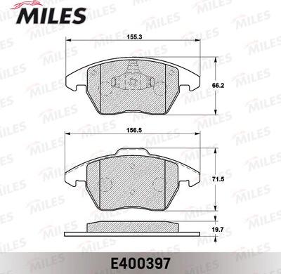 Miles E400397 - Kit de plaquettes de frein, frein à disque cwaw.fr