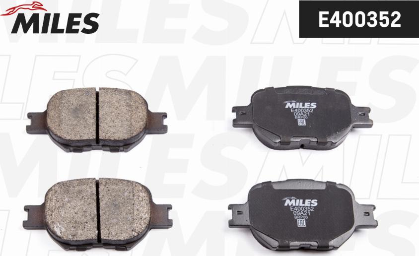 Miles E400352 - Kit de plaquettes de frein, frein à disque cwaw.fr