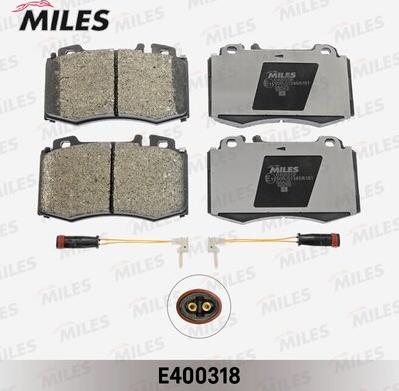 Miles E400318 - Kit de plaquettes de frein, frein à disque cwaw.fr