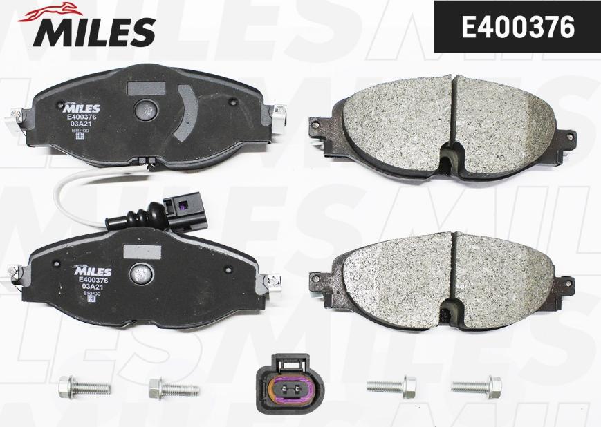 Miles E400376 - Kit de plaquettes de frein, frein à disque cwaw.fr