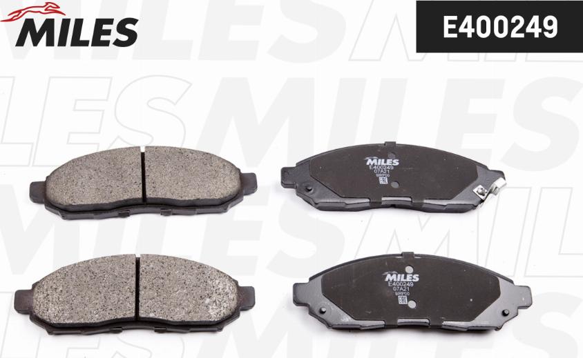 Miles E400249 - Kit de plaquettes de frein, frein à disque cwaw.fr