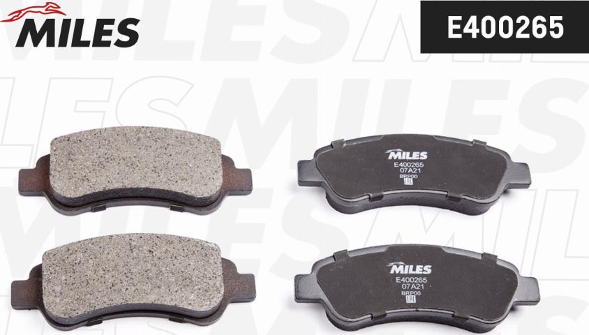 Miles E400265 - Kit de plaquettes de frein, frein à disque cwaw.fr