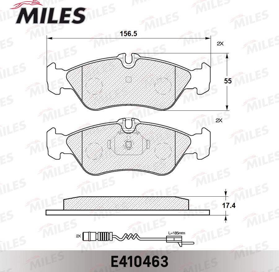 Miles E410463 - Kit de plaquettes de frein, frein à disque cwaw.fr