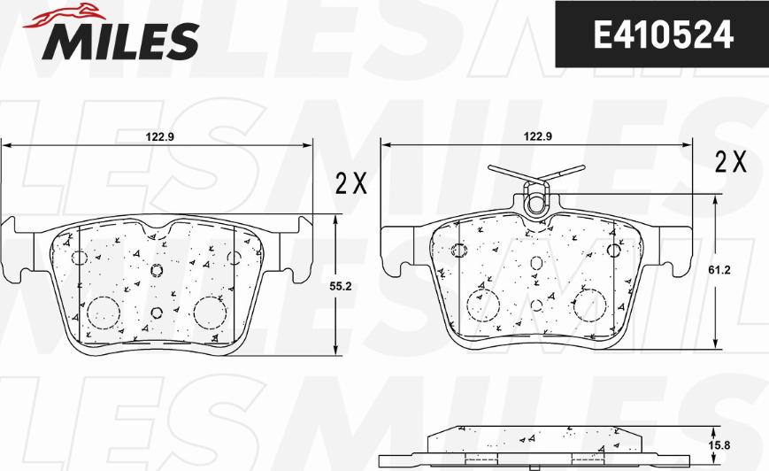 Miles E410524 - Kit de plaquettes de frein, frein à disque cwaw.fr