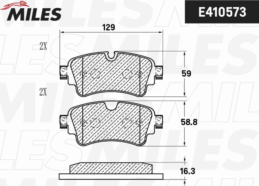 Miles E410573 - Kit de plaquettes de frein, frein à disque cwaw.fr