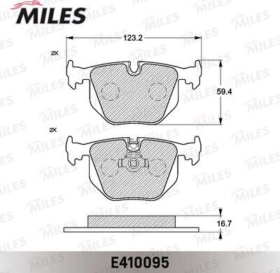 Miles E410095 - Kit de plaquettes de frein, frein à disque cwaw.fr