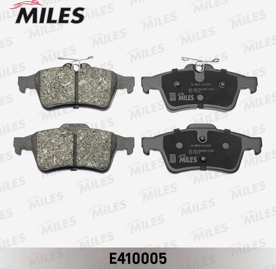 Miles E410005 - Kit de plaquettes de frein, frein à disque cwaw.fr