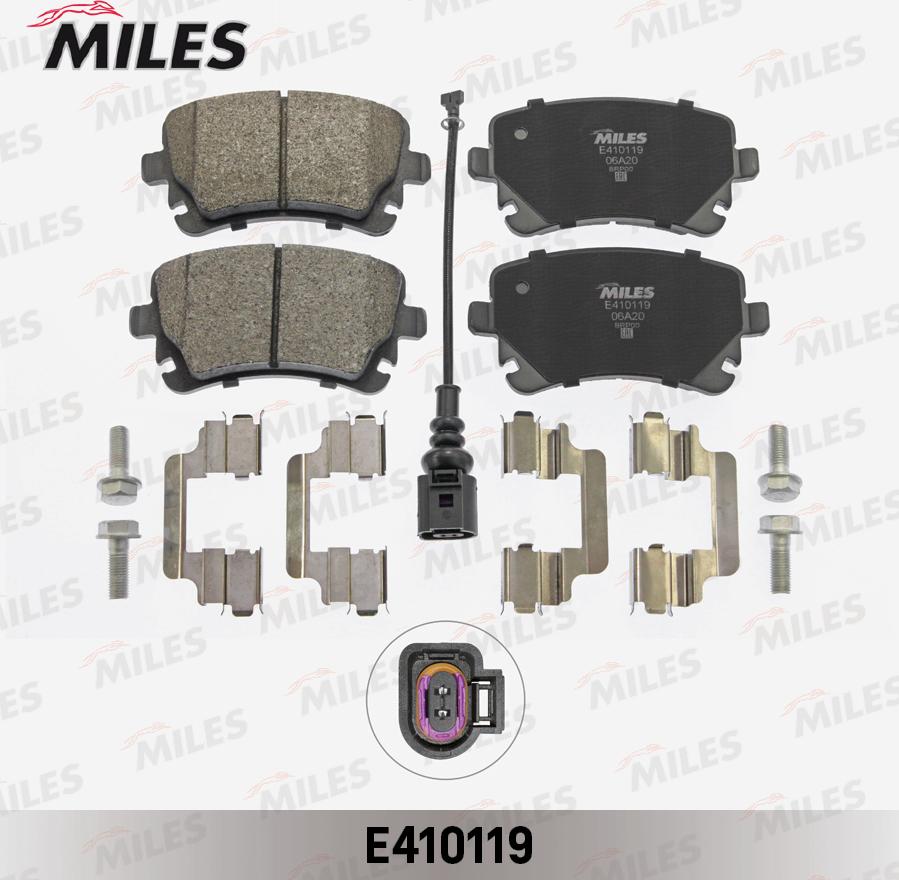 Miles E410119 - Kit de plaquettes de frein, frein à disque cwaw.fr