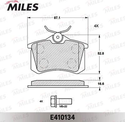 Miles E410134 - Kit de plaquettes de frein, frein à disque cwaw.fr