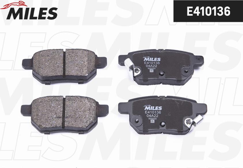 Miles E410136 - Kit de plaquettes de frein, frein à disque cwaw.fr