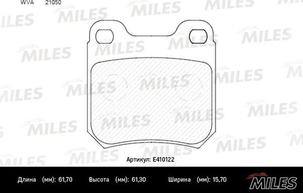 Miles E410122 - Kit de plaquettes de frein, frein à disque cwaw.fr