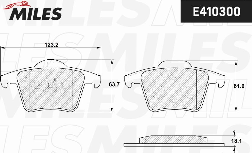 Miles E410300 - Kit de plaquettes de frein, frein à disque cwaw.fr