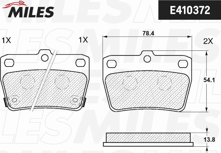 Miles E410372 - Kit de plaquettes de frein, frein à disque cwaw.fr