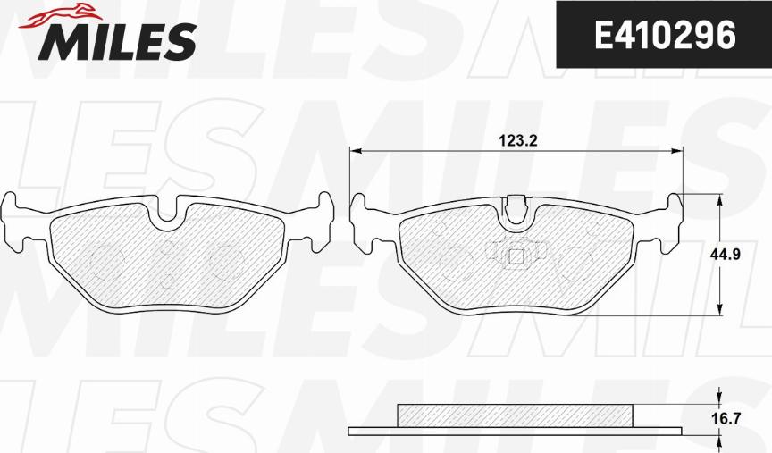 Miles E410296 - Kit de plaquettes de frein, frein à disque cwaw.fr