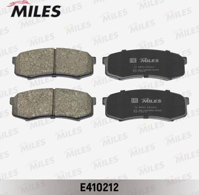 Miles E410212 - Kit de plaquettes de frein, frein à disque cwaw.fr