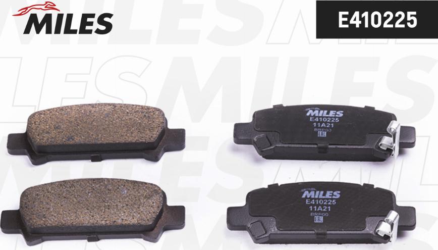 Miles E410225 - Kit de plaquettes de frein, frein à disque cwaw.fr