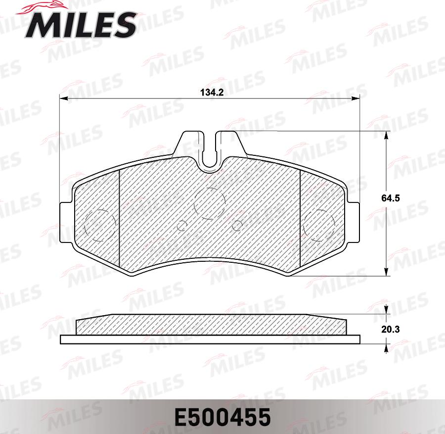 Miles E500455 - Kit de plaquettes de frein, frein à disque cwaw.fr