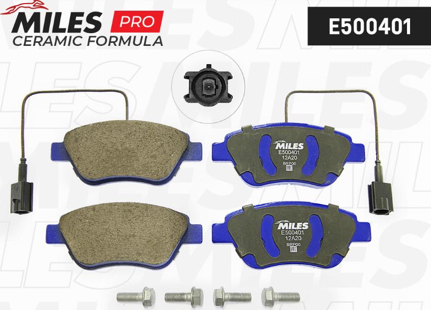 Miles E500401 - Kit de plaquettes de frein, frein à disque cwaw.fr