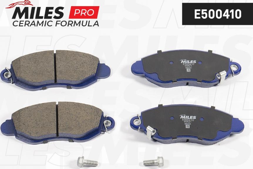 Miles E500410 - Kit de plaquettes de frein, frein à disque cwaw.fr