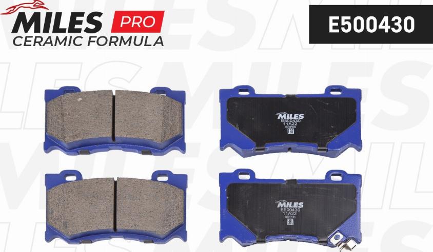 Miles E500430 - Kit de plaquettes de frein, frein à disque cwaw.fr