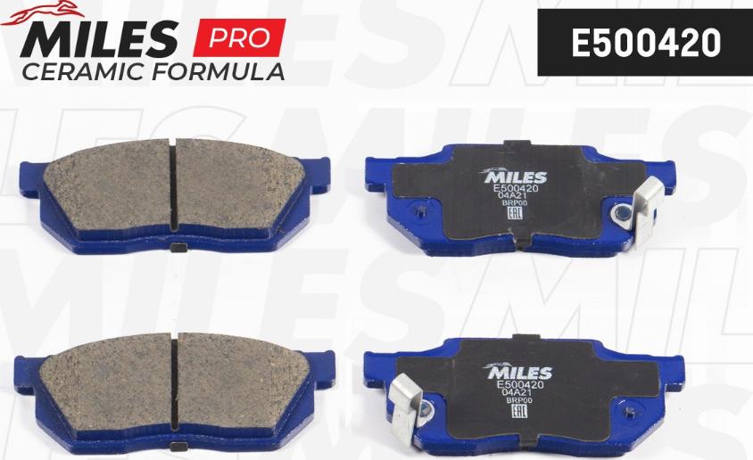 Miles E500420 - Kit de plaquettes de frein, frein à disque cwaw.fr