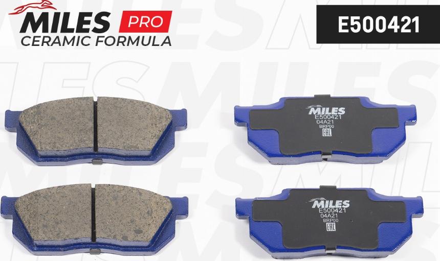 Miles E500421 - Kit de plaquettes de frein, frein à disque cwaw.fr