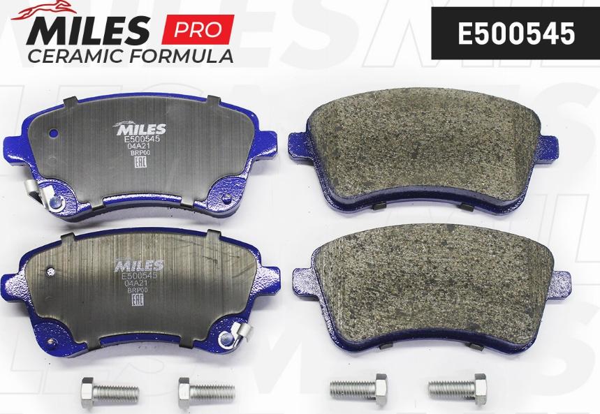 Miles E500545 - Kit de plaquettes de frein, frein à disque cwaw.fr