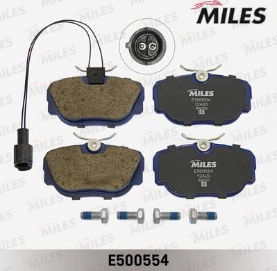 Miles E500554 - Kit de plaquettes de frein, frein à disque cwaw.fr