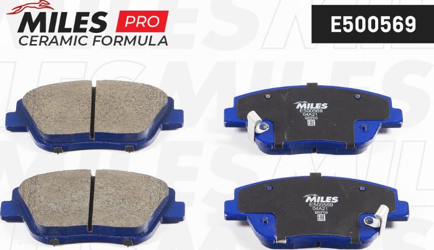 Miles E500569 - Kit de plaquettes de frein, frein à disque cwaw.fr