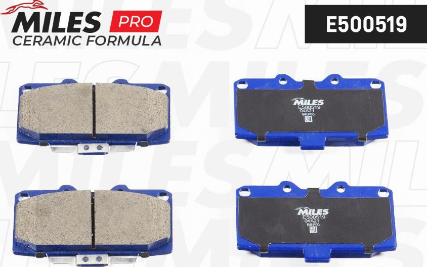 Miles E500519 - Kit de plaquettes de frein, frein à disque cwaw.fr