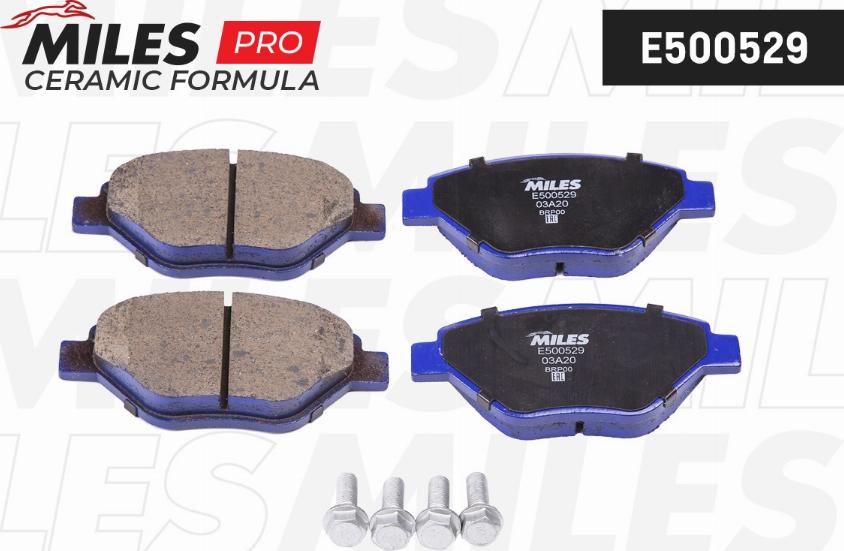 Miles E500529 - Kit de plaquettes de frein, frein à disque cwaw.fr