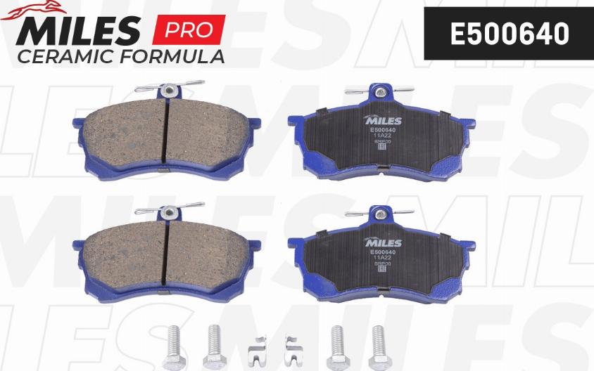 Miles E500640 - Kit de plaquettes de frein, frein à disque cwaw.fr