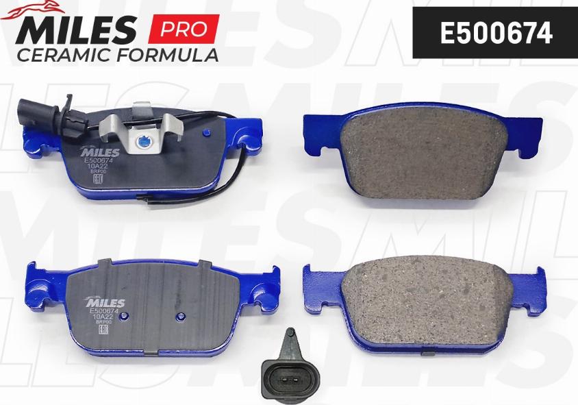 Miles E500674 - Kit de plaquettes de frein, frein à disque cwaw.fr