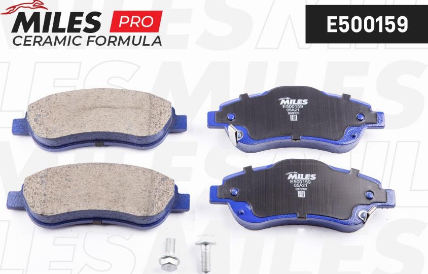 Miles E500159 - Kit de plaquettes de frein, frein à disque cwaw.fr