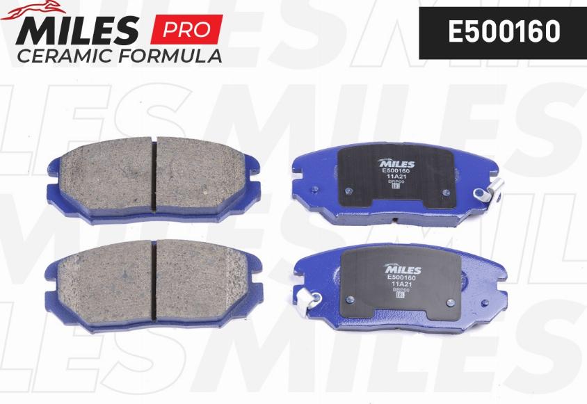 Miles E500160 - Kit de plaquettes de frein, frein à disque cwaw.fr